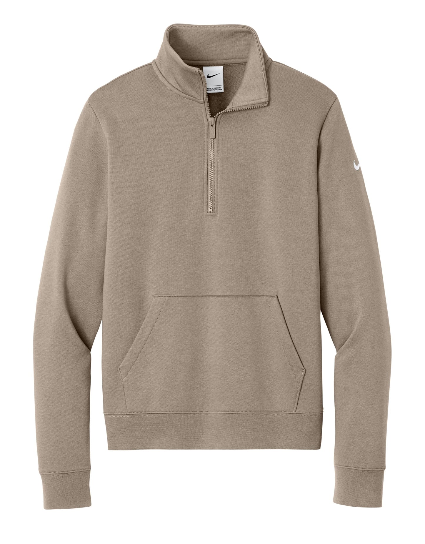 Nike Layering S / Khaki Nike - Women's Club Fleece Sleeve Swoosh 1/2-Zip