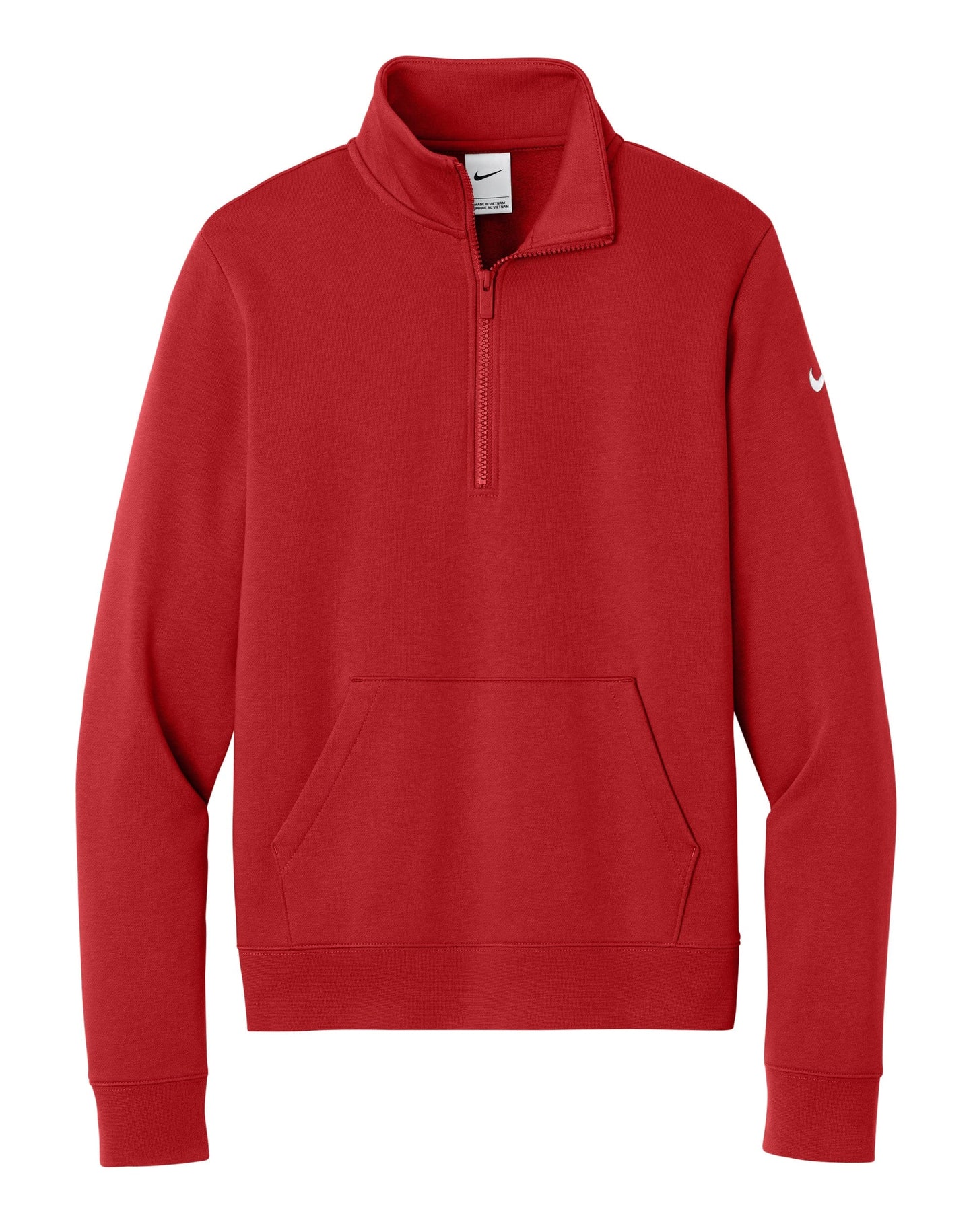 Nike Layering S / University Red Nike - Women's Club Fleece Sleeve Swoosh 1/2-Zip
