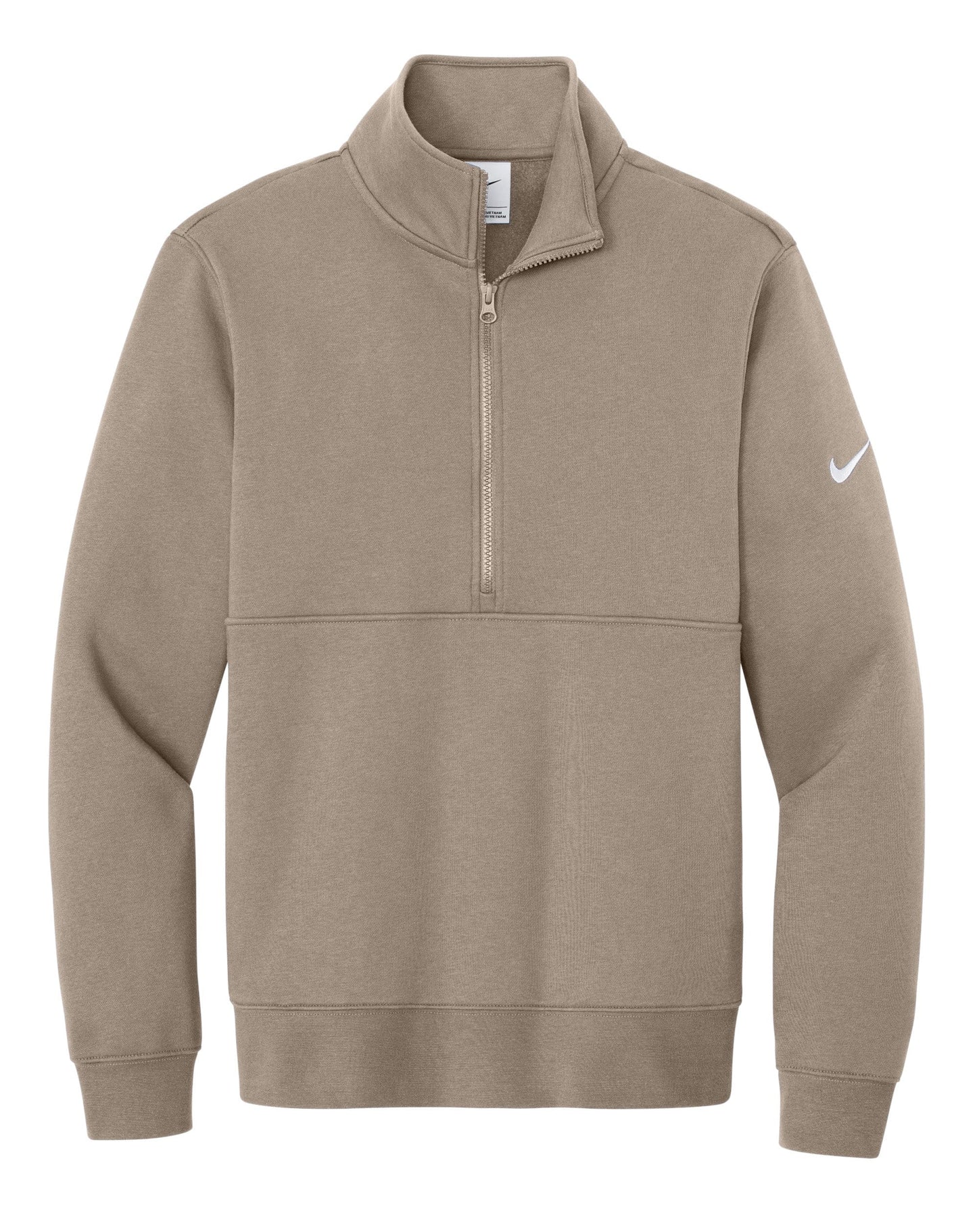 Nike Layering XS / Khaki Nike - Men's Club Fleece Sleeve Swoosh 1/2-Zip