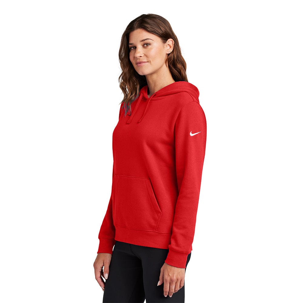 Nike Women s Club Fleece Sleeve Swoosh Pullover Hoodie Threadfellows