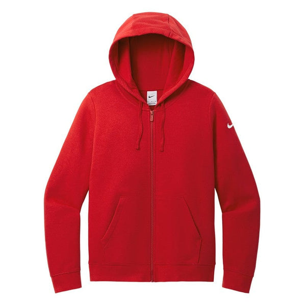 Nike Sweatshirts S / University Red Nike - Women's Club Fleece Sleeve Swoosh Full-Zip Hoodie