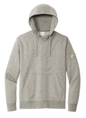 Nike Sweatshirts XS / Dark Grey Heather Nike - Men's Club Fleece Sleeve Swoosh Full-Zip Hoodie
