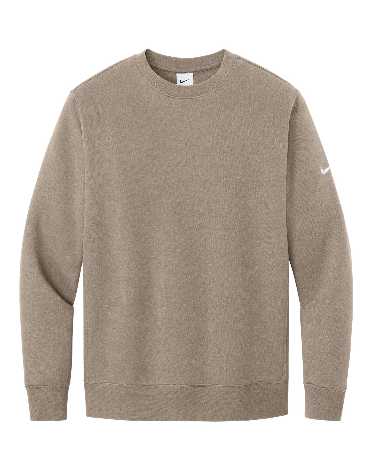 Nike Sweatshirts XS / Khaki Nike - Men's Club Fleece Sleeve Swoosh Pullover Crew