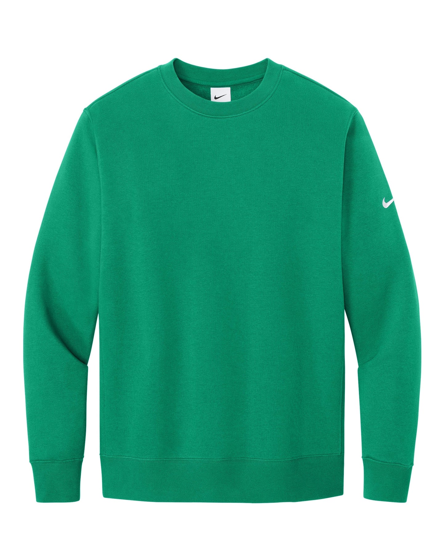 Nike Sweatshirts XS / Stadium Green Nike - Men's Club Fleece Sleeve Swoosh Pullover Crew