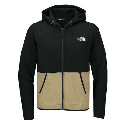 The North Face NF0A8BUS Double-Knit Full-Zip Hoodie, Khaki Stone/ TNF Black / XL