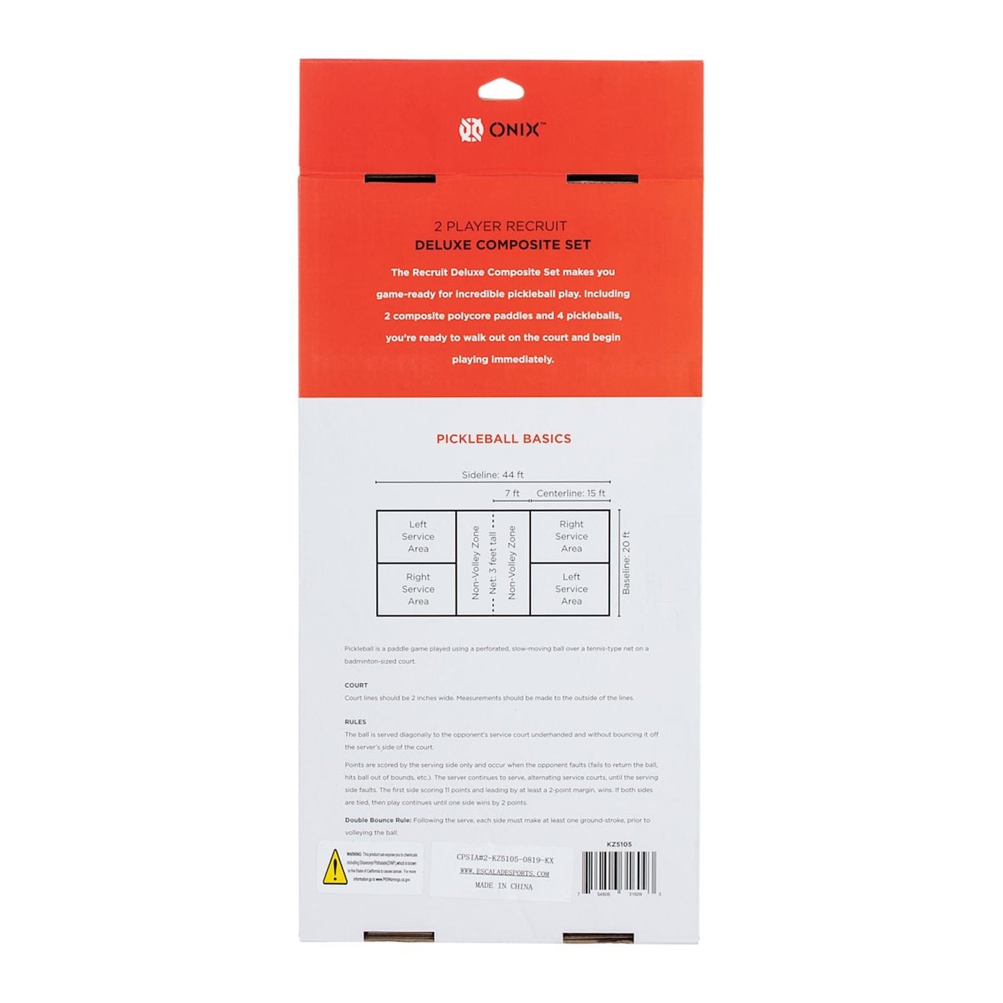 ONIX Accessories One Size / White ONIX - Recruit Composite Pickleball Set