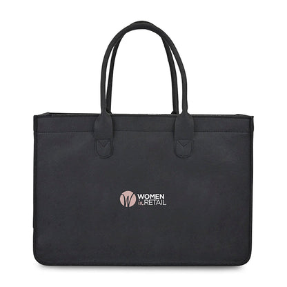 Out of the Woods Bags One Size / Black Out of the Woods - Felt Shopper Tote