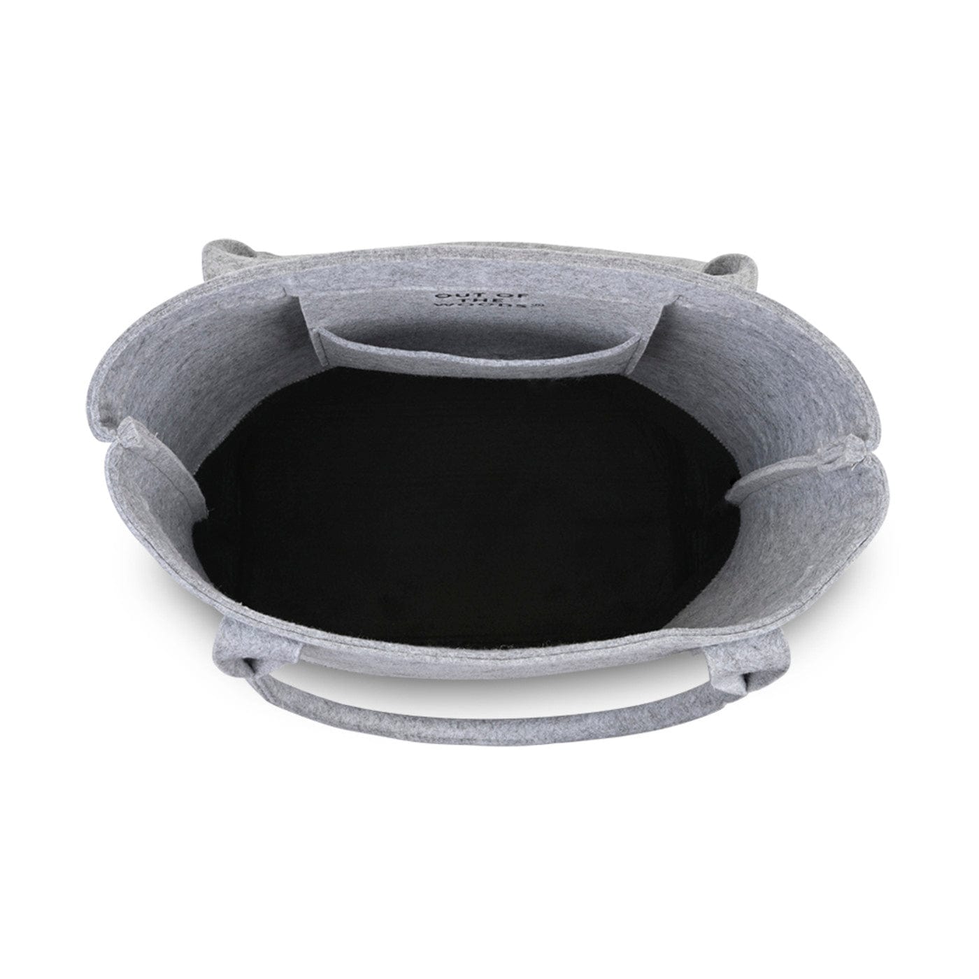 Out of the Woods Bags One Size / Light Grey/Black Out of the Woods - Felt Coloblock Tall Tote