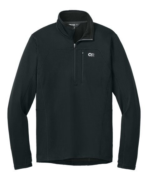 Outdoor Research Layering S / Black Outdoor Research - Men's Tech Grid 1/4-Zip Fleece