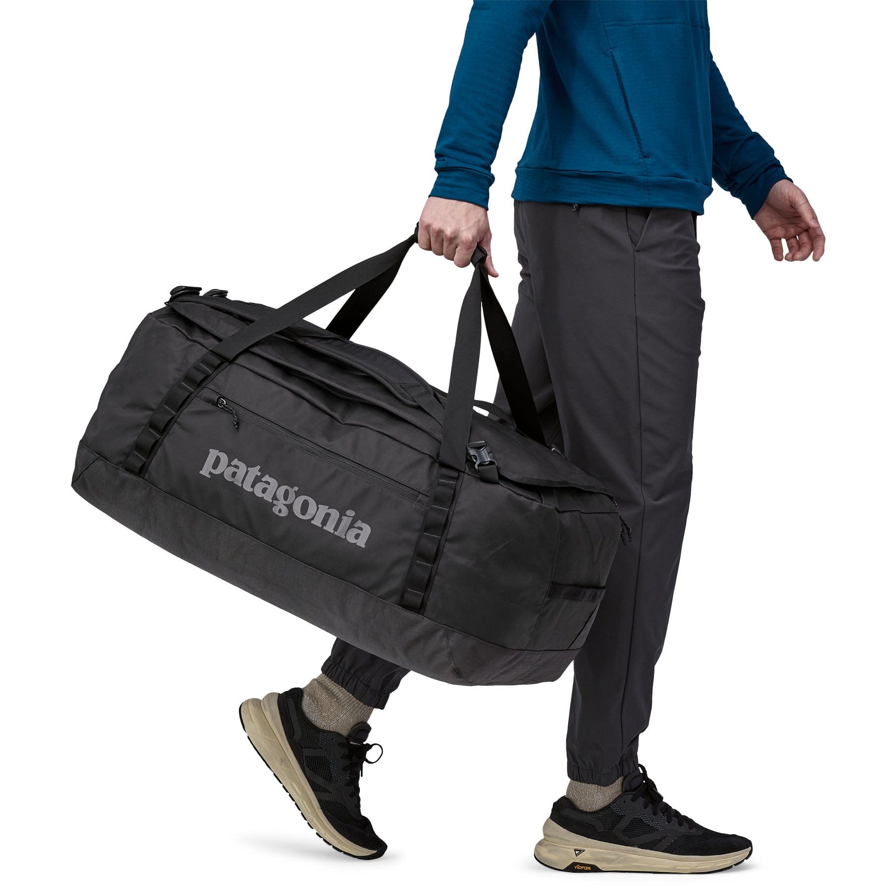 Patagonia Black Hole 70L Duffel, Smolder Blue w/Amanita Red
