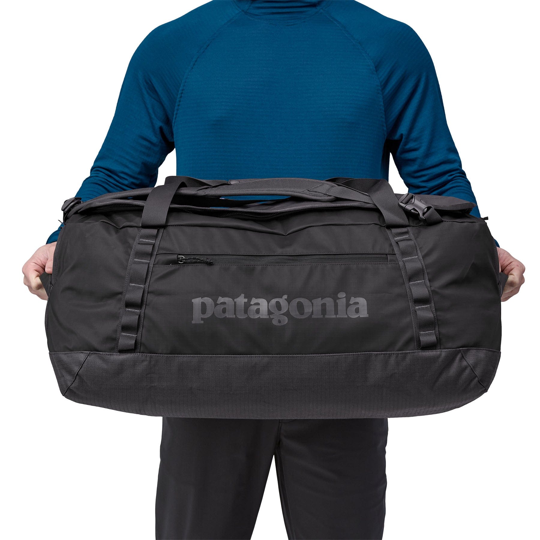 Patagonia Black Hole 70L Duffel, Smolder Blue w/Amanita Red