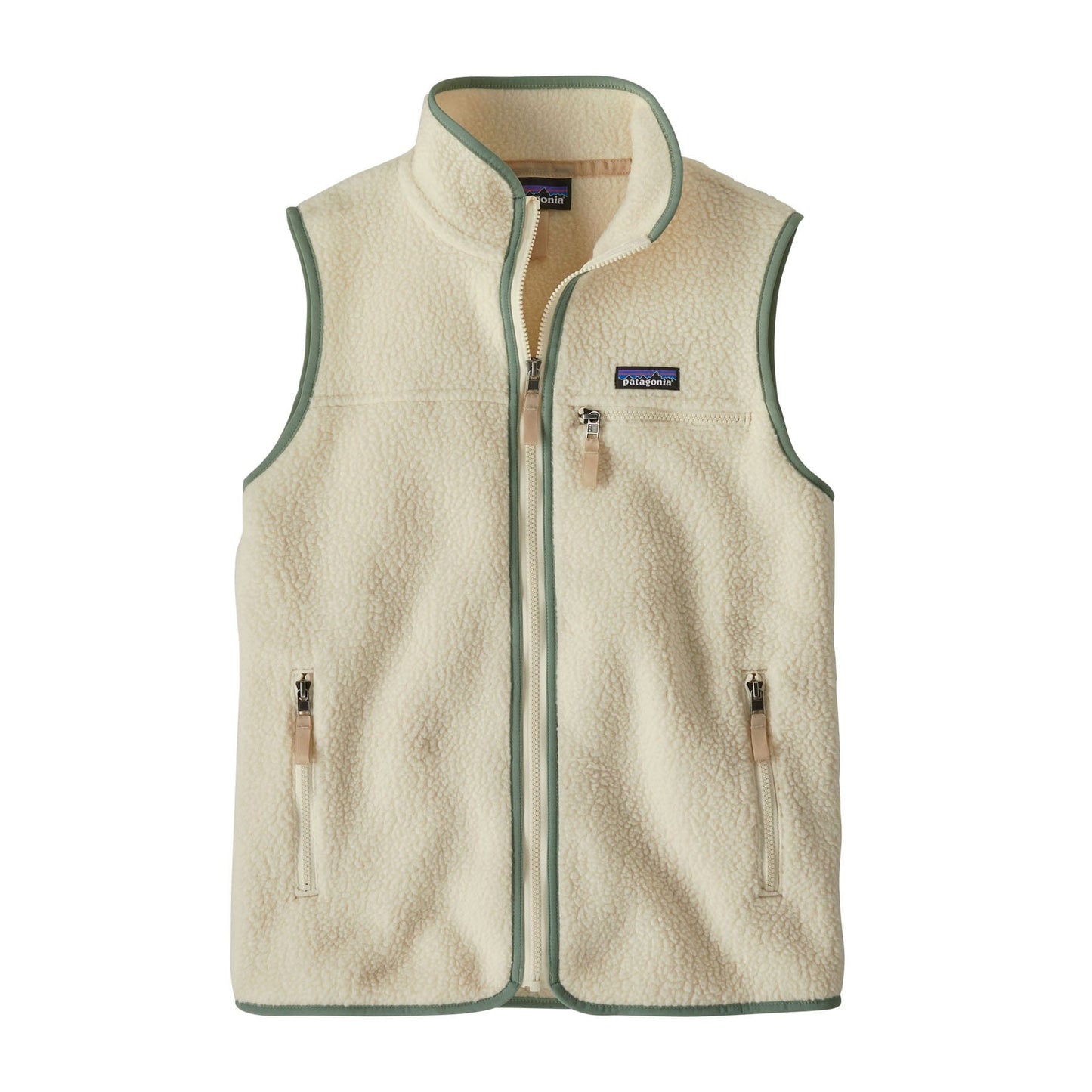 Patagonia Fleece XXS / Natural w/Ellwood Green Patagonia - Women's Retro Pile Vest