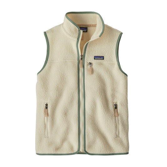 Patagonia Fleece XXS / Natural w/Ellwood Green Patagonia - Women's Retro Pile Vest