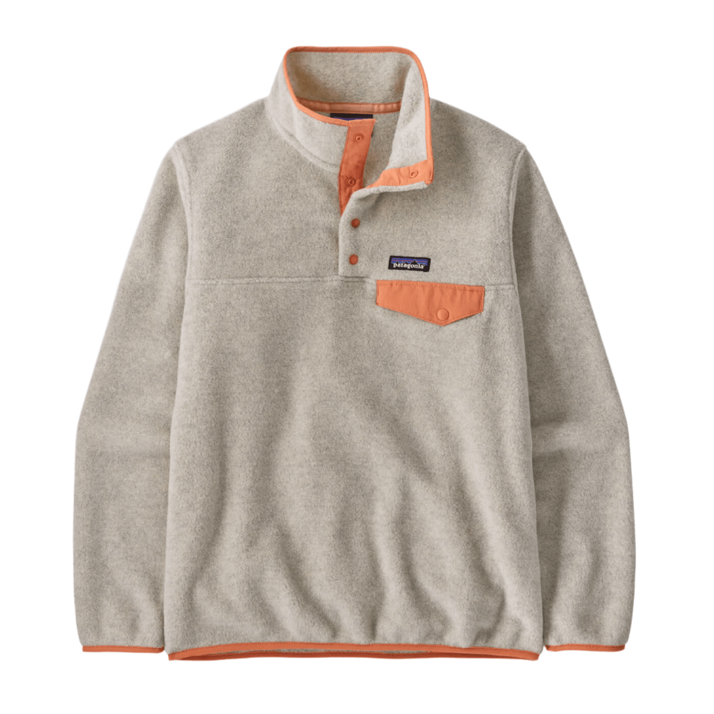 Patagonia Fleece XXS / Oatmeal Heather w/Heirloom Peach Patagonia - Women's Lightweight Synchilla® Fleece Snap-T® Fleece Pullover