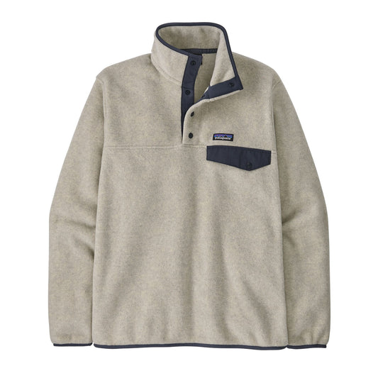 Patagonia Fleece XXS / Oatmeal Heather w/New Navy Patagonia - Men's Lightweight Synchilla® Fleece Snap-T® Fleece Pullover
