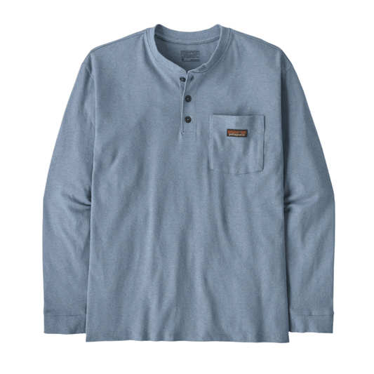 Patagonia Knit Top XS / Barnacle Blue Patagonia - Men's Long Sleeve Work Henley Pocket T-Shirt