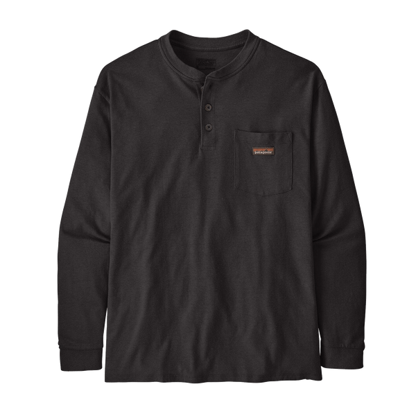 Patagonia T-shirts XS / Black Patagonia - Men's Long Sleeve Work Henley Pocket T-Shirt