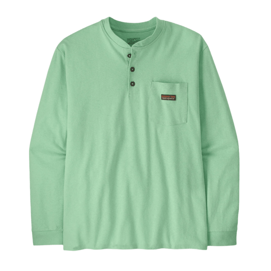 Patagonia T-shirts XS / Rinsed Green Patagonia - Men's Long Sleeve Work Henley Pocket T-Shirt