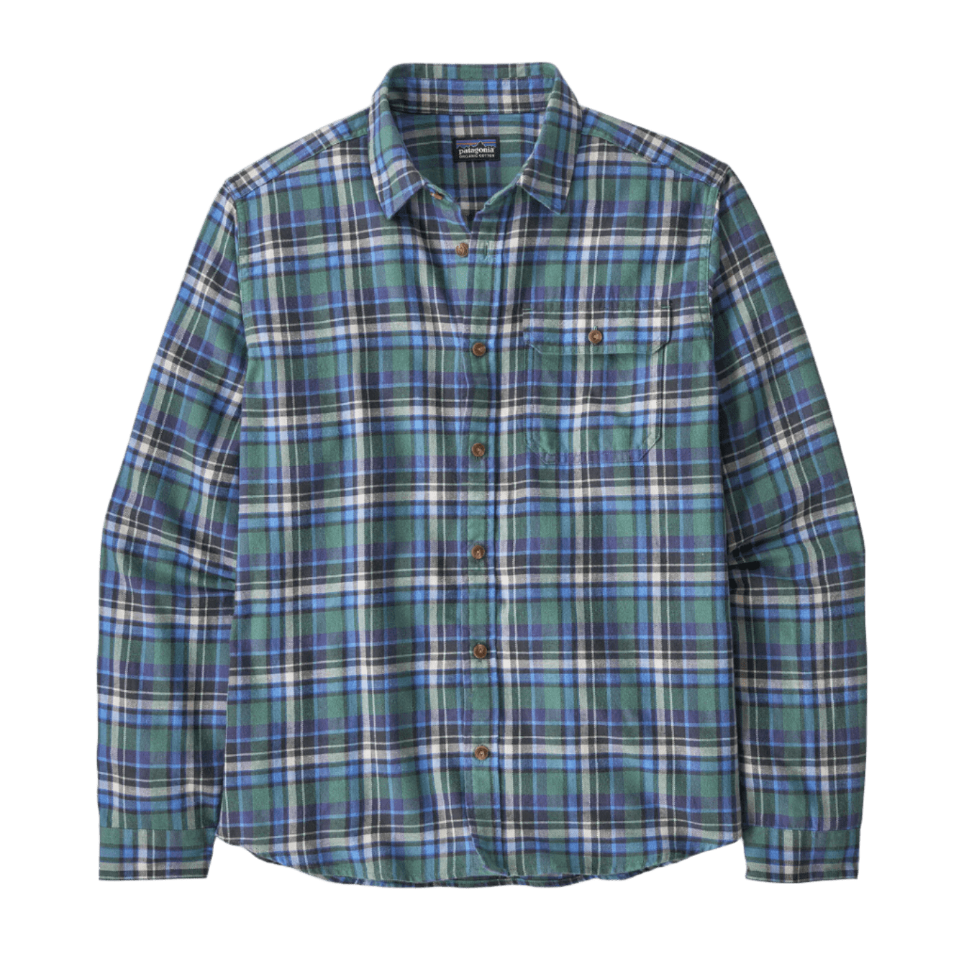 Patagonia Woven Shirts XS / Nature Walk: Smolder Blue Patagonia - Men's Lightweight Fjord Flannel Shirt