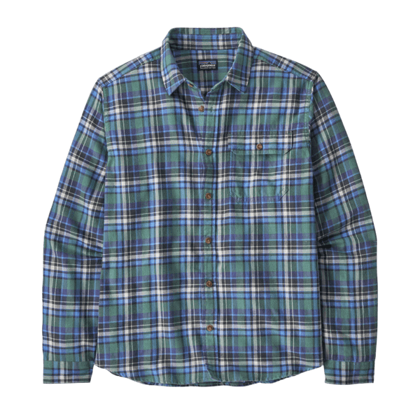 Patagonia Woven Shirts XS / Nature Walk: Smolder Blue Patagonia - Men's Lightweight Fjord Flannel Shirt