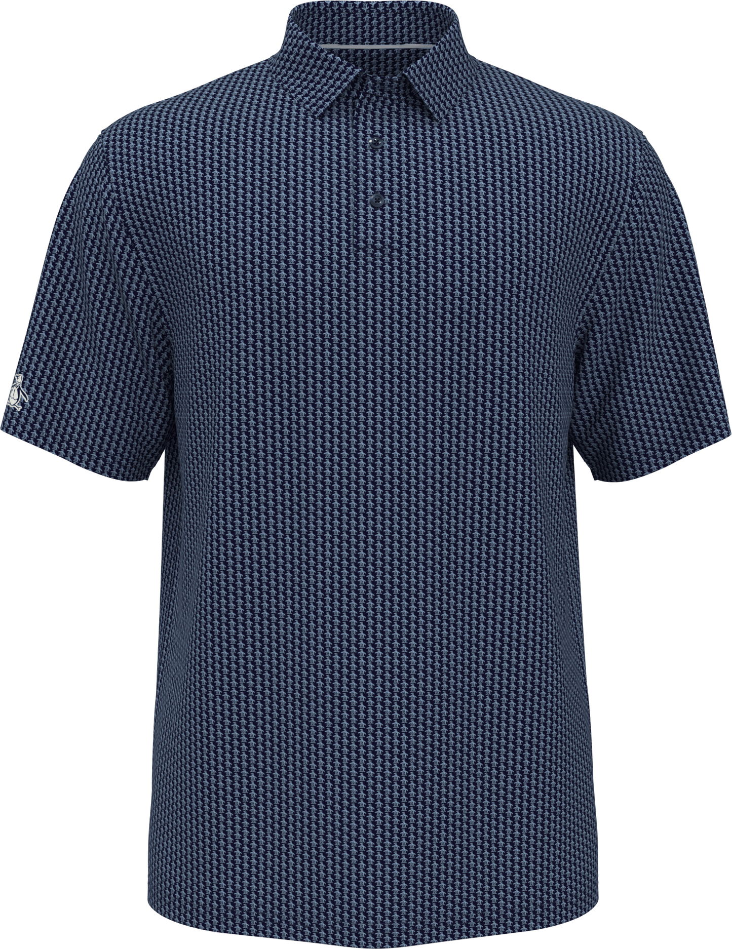 Penguin Polos S / Black Iris Penguin - Men's All Over Pete Printed Polo w/ Sleeve Logo