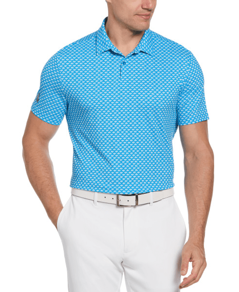 Penguin Polos S / Blue Jewel Penguin - Men's Retro Geo Print Polo