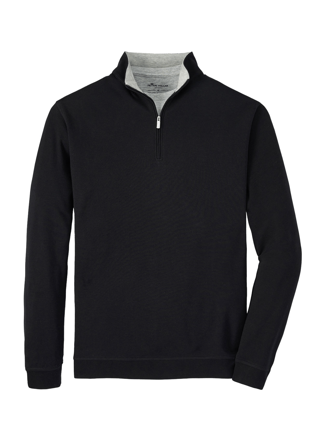 Peter Millar Men s Crown Comfort Quarter Zip Black Threadfellows