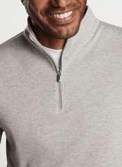 Peter Millar Layering Peter Millar - Men's Crown Comfort Quarter-Zip - Light Grey