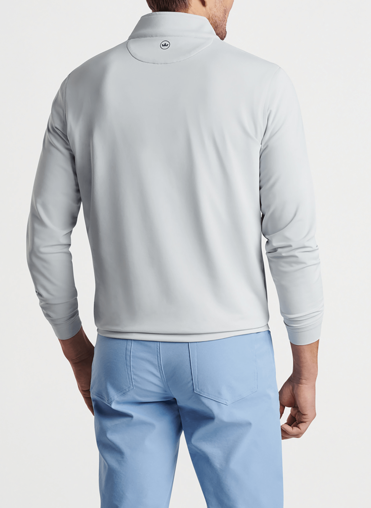 Peter Millar Layering Peter Millar - Men's Perth Stretch Loop Terry Quarter-Zip - British Grey