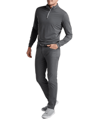 Peter Millar Layering Peter Millar - Men's Perth Stretch Loop Terry Quarter-Zip - Iron