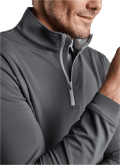 Peter Millar Layering Peter Millar - Men's Perth Stretch Loop Terry Quarter-Zip - Iron