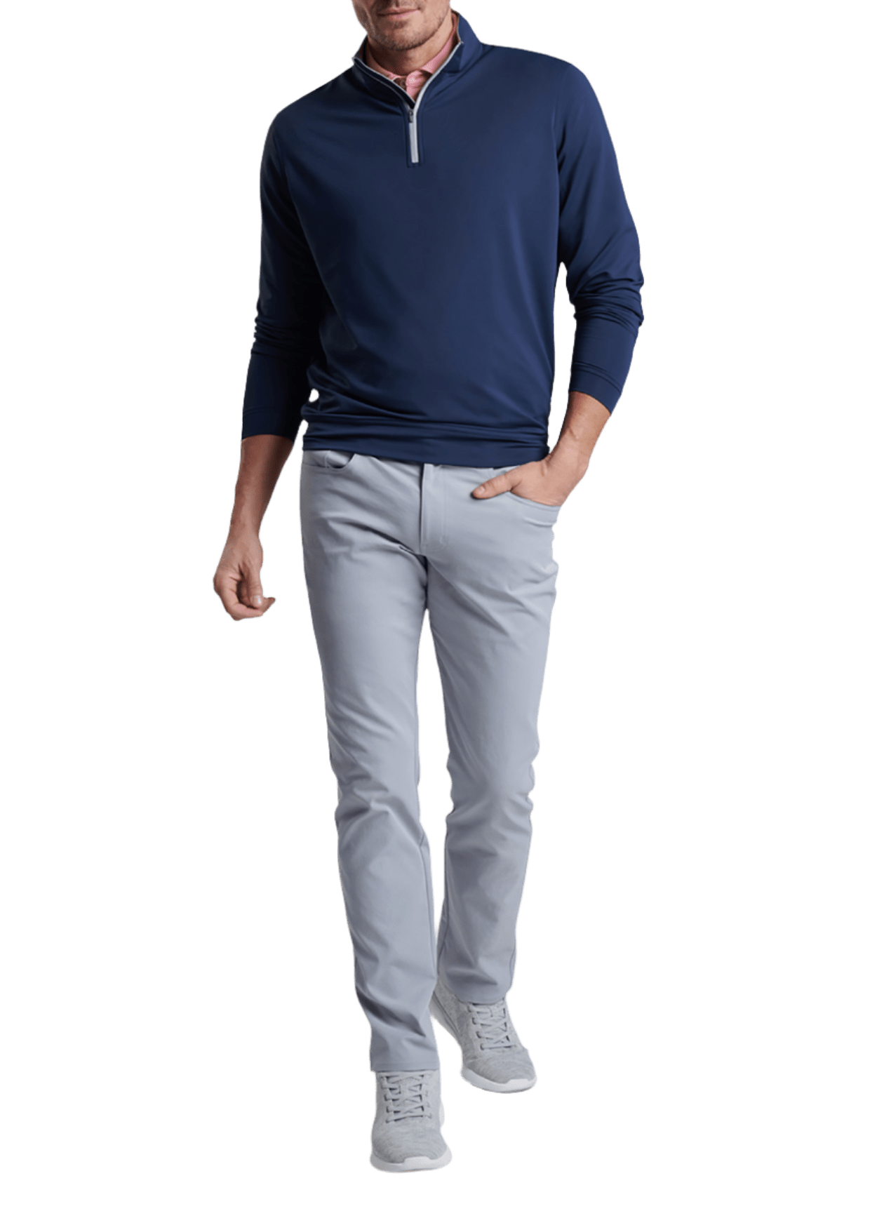 Peter Millar Layering Peter Millar - Men's Perth Stretch Loop Terry Quarter-Zip - Navy