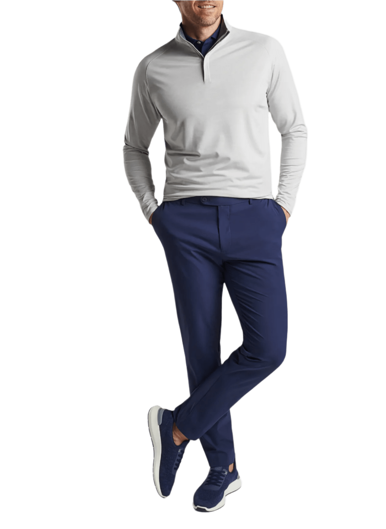 Peter Millar Layering Peter Millar - Men's Stealth Performance Quarter-Zip - British Grey