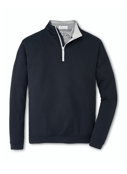 Peter Millar Layering S / Black Peter Millar - Men's Perth Stretch Loop Terry Quarter-Zip - Black