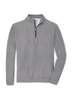 Peter Millar Layering S / Iron/White Peter Millar - Men's Perth Mini-Stripe Stretch Loop Terry Quarter-Zip - Iron/White