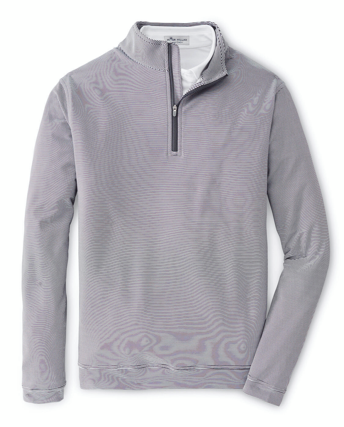 Peter Millar Layering S / Iron/White Peter Millar - Men's Perth Sugar Stripe Quarter-Zip