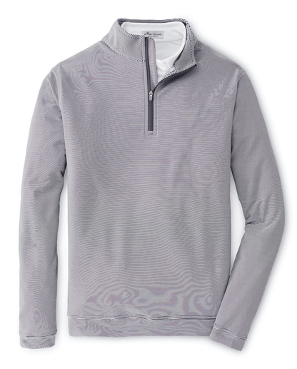 Peter Millar Layering S / Iron/White Peter Millar - Men's Perth Sugar Stripe Quarter-Zip