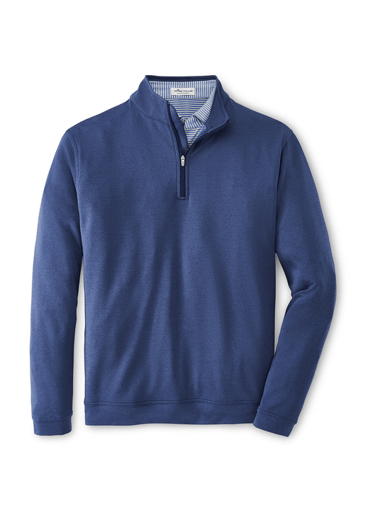Peter Millar Layering S / Navy Peter Millar - Men's Perth Performance Melange Quarter-Zip - Navy