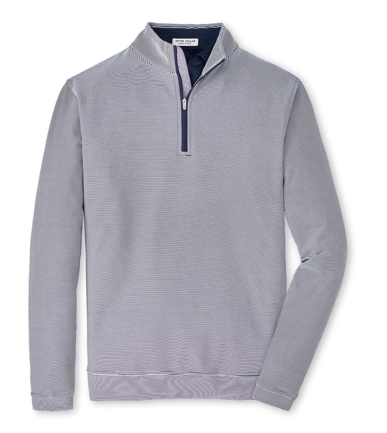 Peter Millar Layering S / Navy/White Peter Millar - Men's Perth Sugar Stripe Quarter-Zip