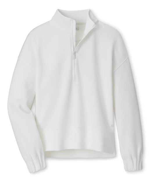 Peter Millar Layering XS / Soft White Peter Millar - Women's Flora Knit Half-Zip Pullover