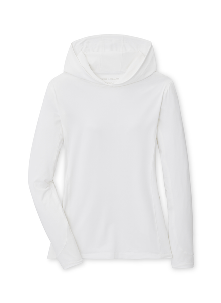 Peter Millar Layering XL / White Peter Millar - Women's Lightweight Hooded Long-Sleeve Sun Shirt