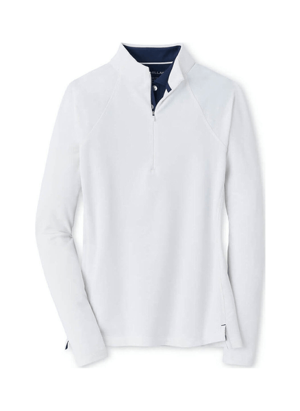 Peter Millar Layering XS / White Peter Millar - Women's Raglan Sleeve Perth Layer Quarter-Zip - White