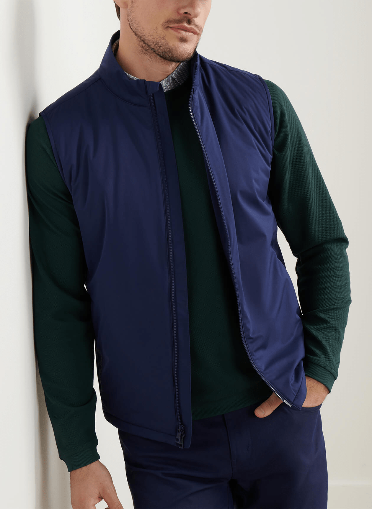 Peter Millar Outerwear Peter Millar - Men's Fuse Hybrid Vest - Navy