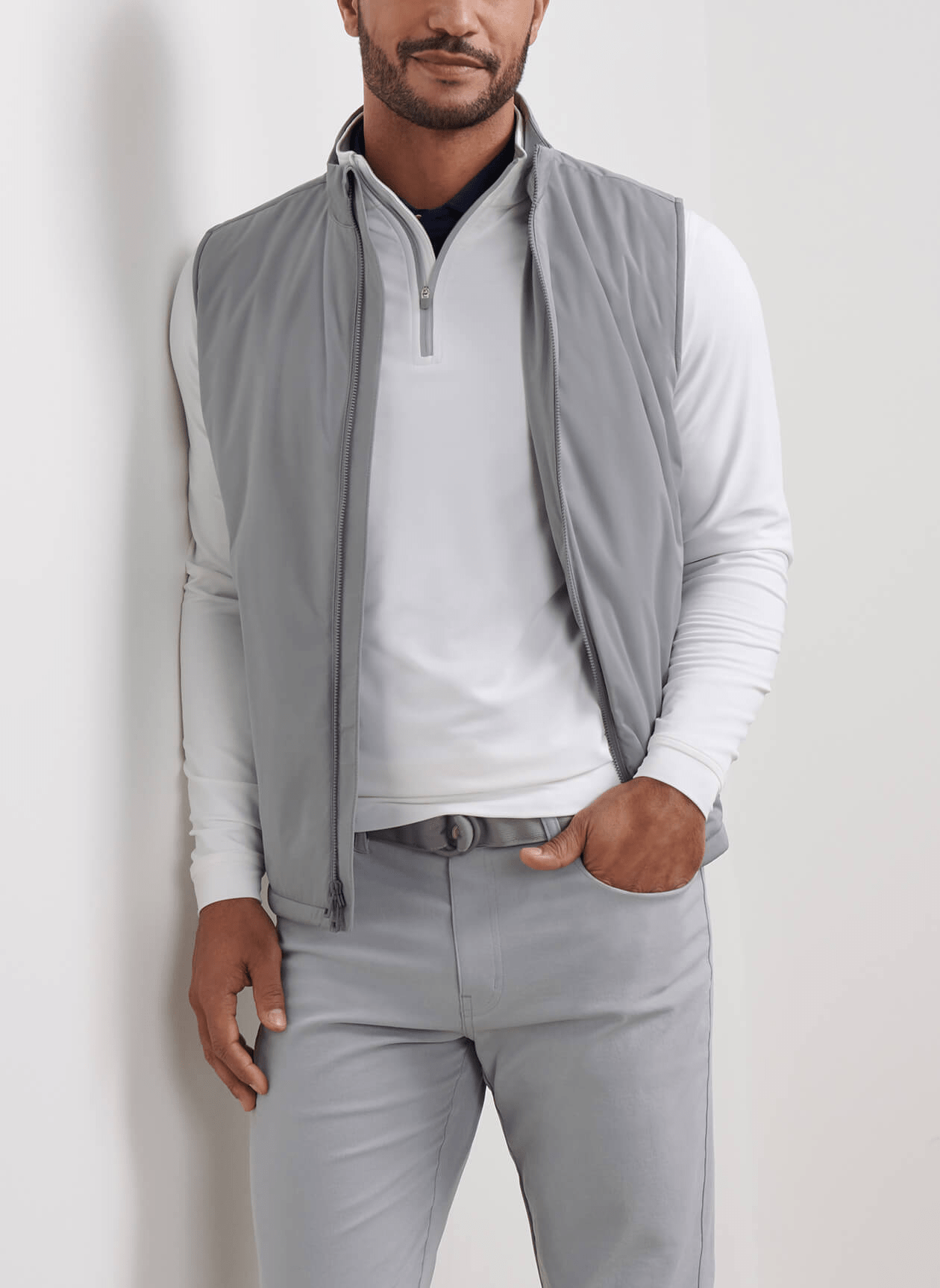 Peter Millar Outerwear Peter Millar - Men's Fuse Hybrid Vest - Oslo Grey