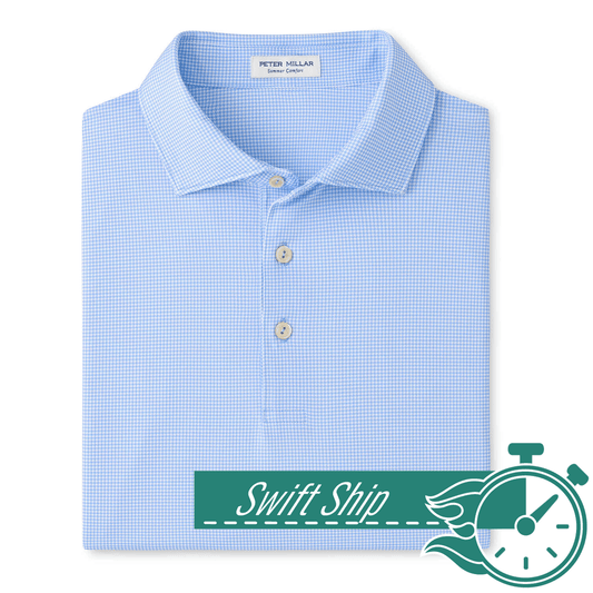Peter Millar Polos 3-Day Swift Ship: Peter Millar - Men's Collegiate Border Performance Jersey Polo