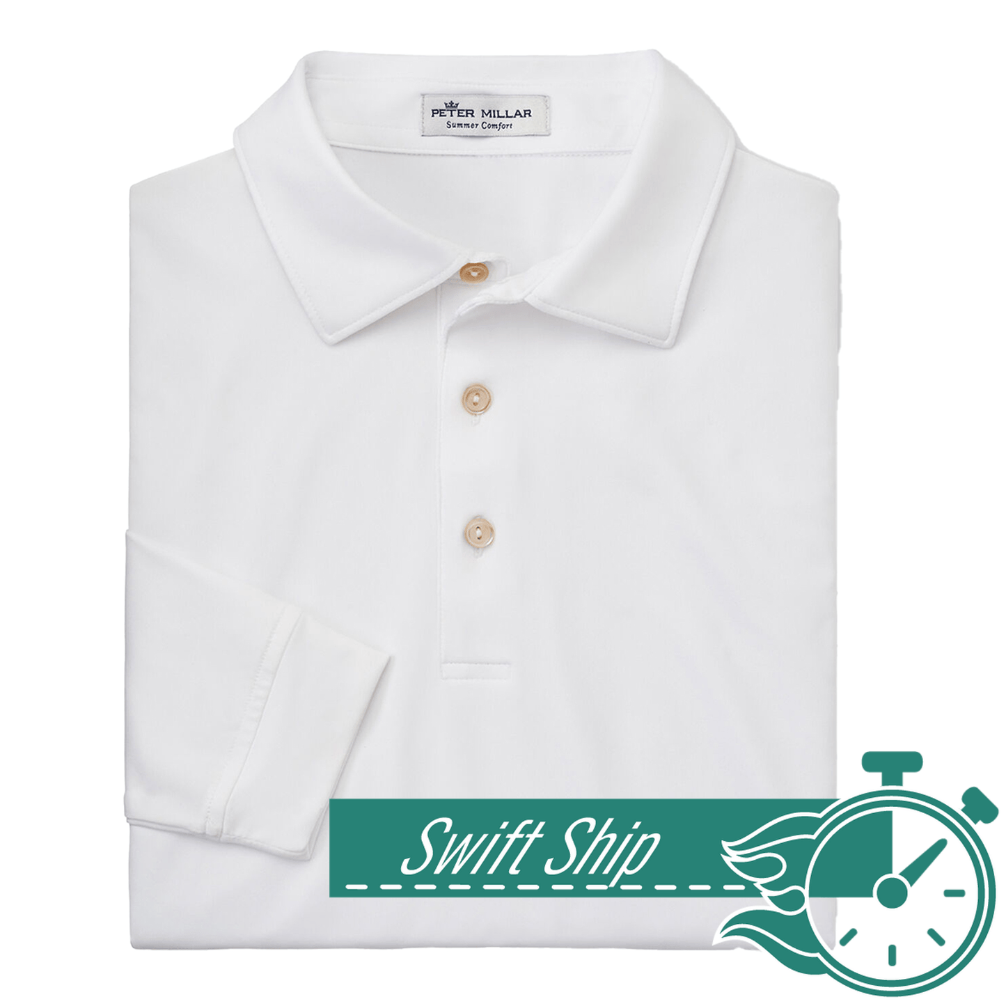 Peter Millar Polos 3-Day Swift Ship: Peter Millar - Men's Performance Long-Sleeve Jersey Polo