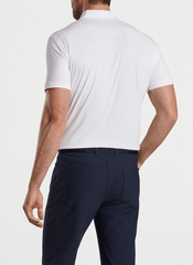 Peter Millar Polos Peter Millar - Men's Featherweight Mélange Performance Polo - White