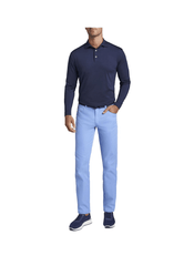 Peter Millar Polos Peter Millar - Men's Performance Long-Sleeve Jersey Polo - Navy