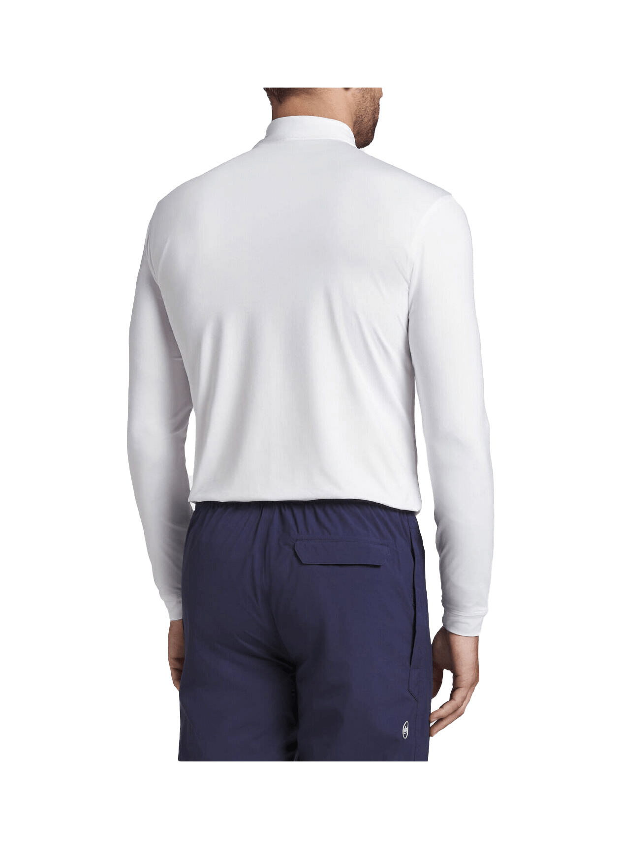 Peter Millar Polos Peter Millar - Men's Performance Long-Sleeve Jersey Polo - White