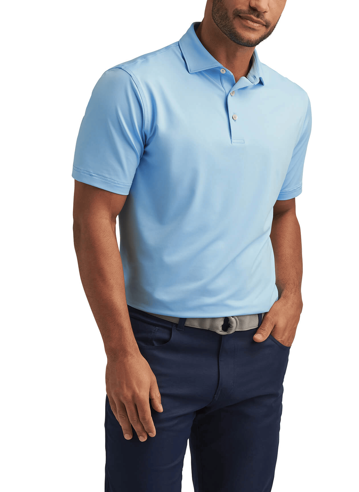 dress collar polos Plain Sky Polo Way stretch Built in collar stays Extremely comfortable Short Collars & Co. Black Dress